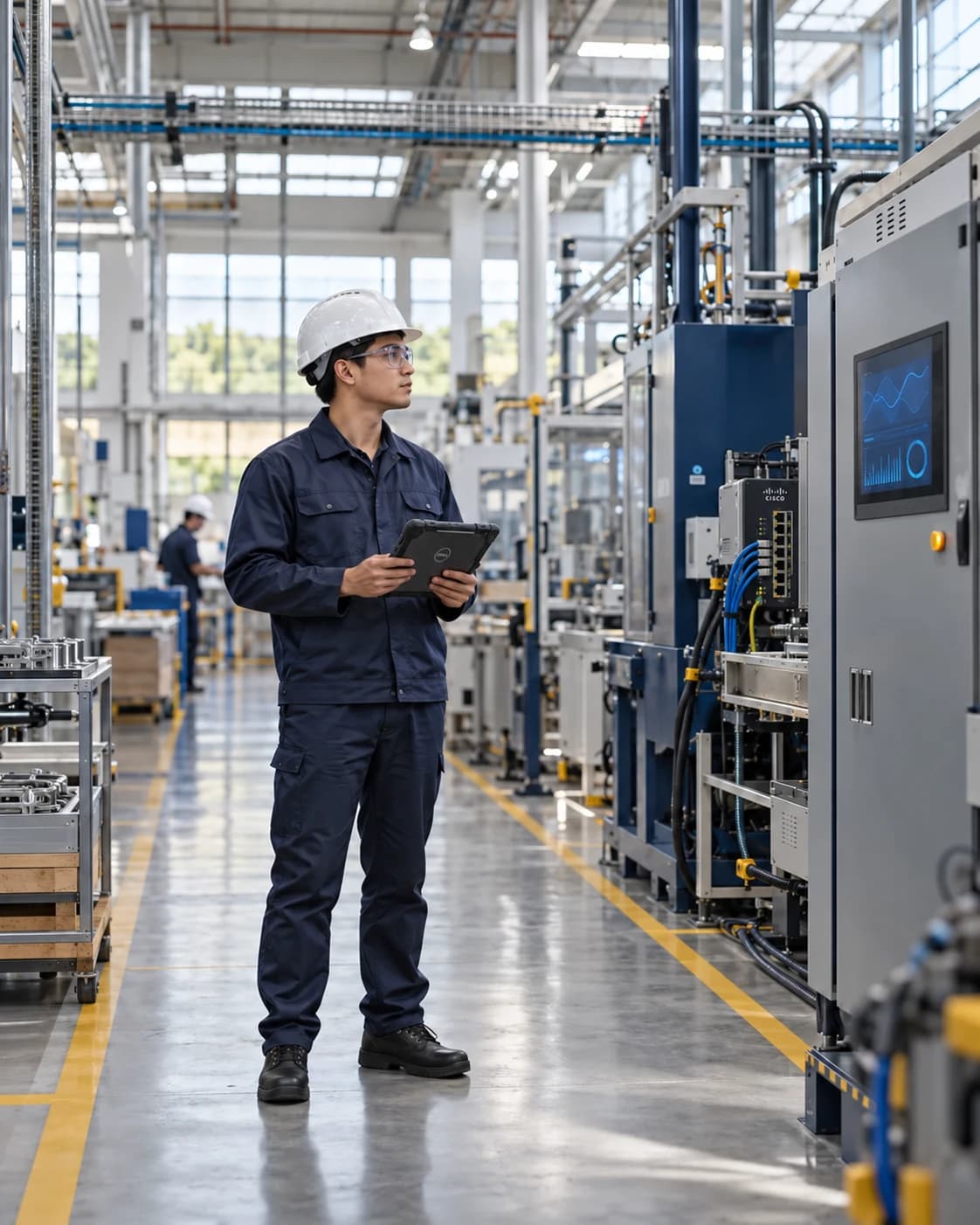 An engineer and operational infrastructure in a Philippine manufacturing facility